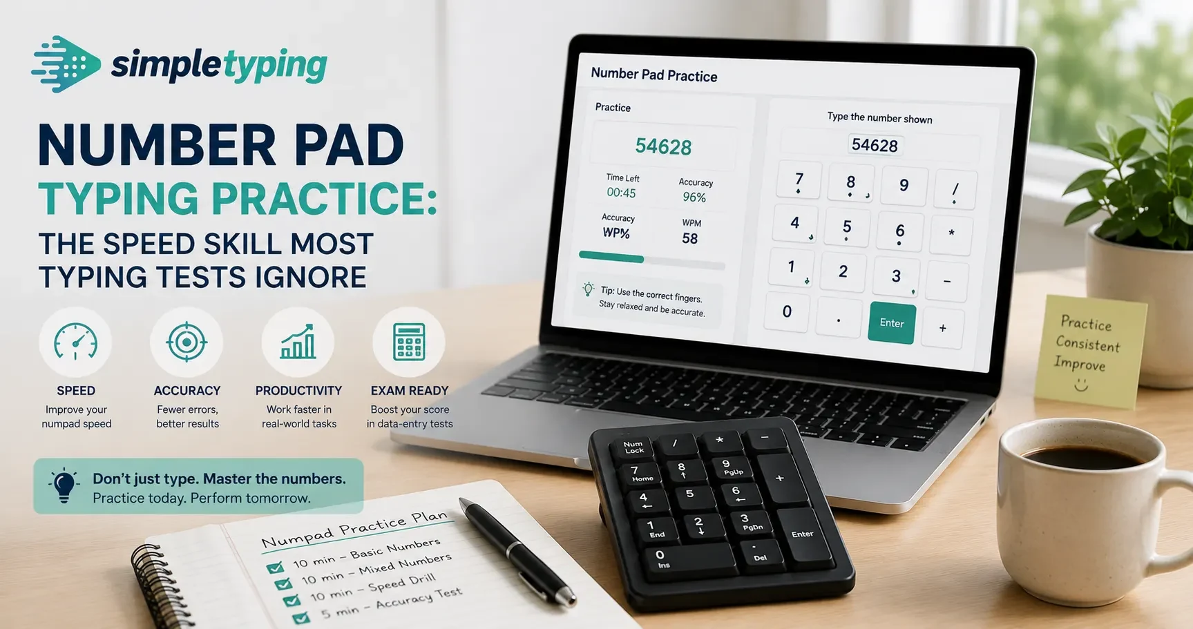 Number Pad Typing Practice: The Speed Skill Most Typing Tests Ignore