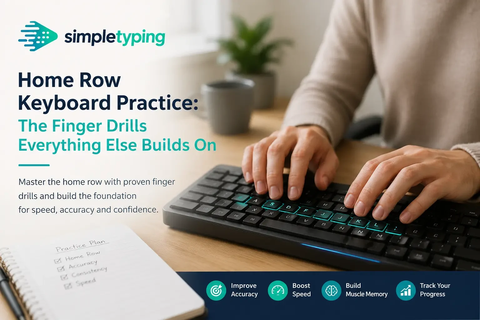 Home Row Keyboard Practice: The Finger Drills Everything Else Builds On