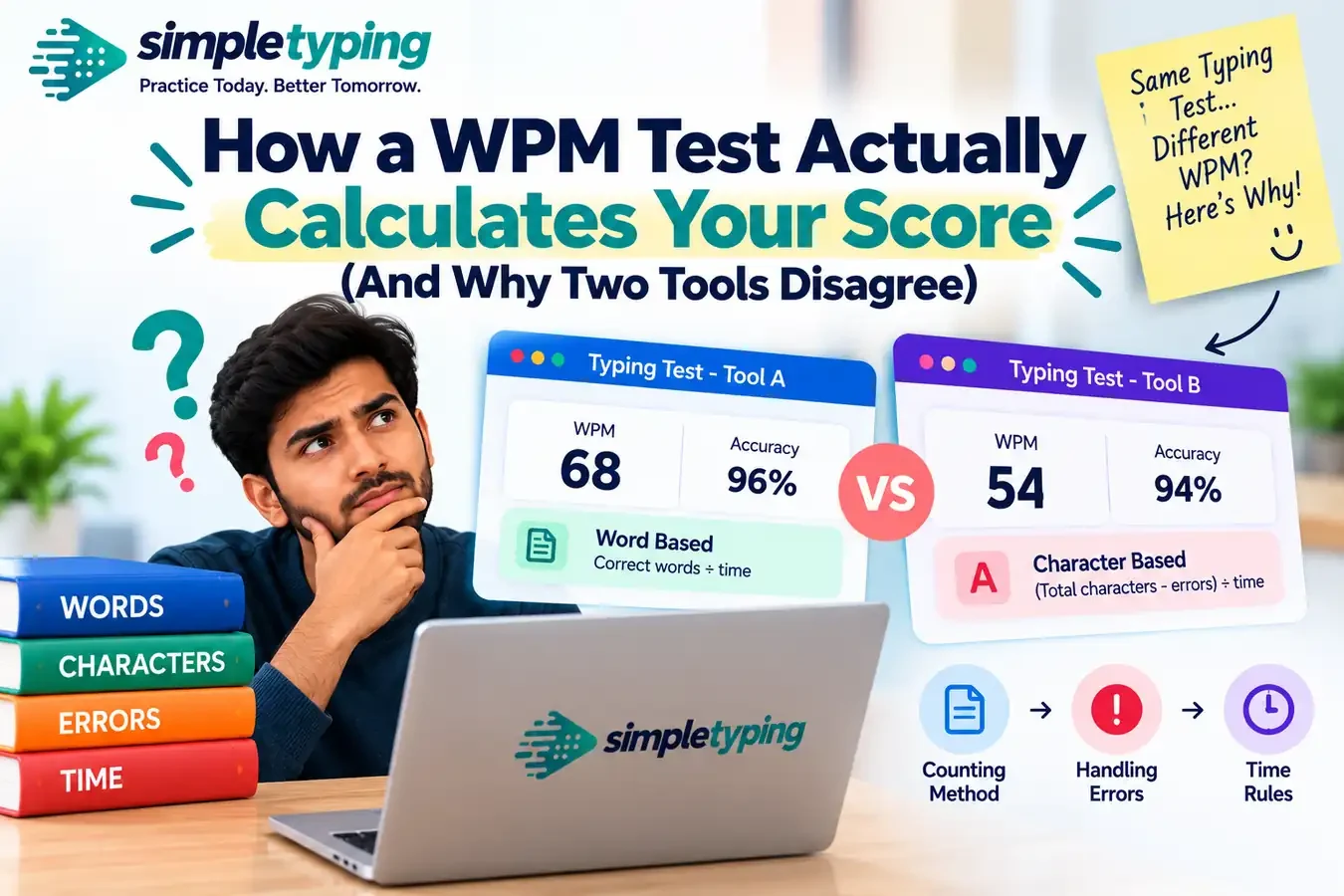 How a WPM Test Actually Calculates Your Score (And Why Two Tools Disagree)